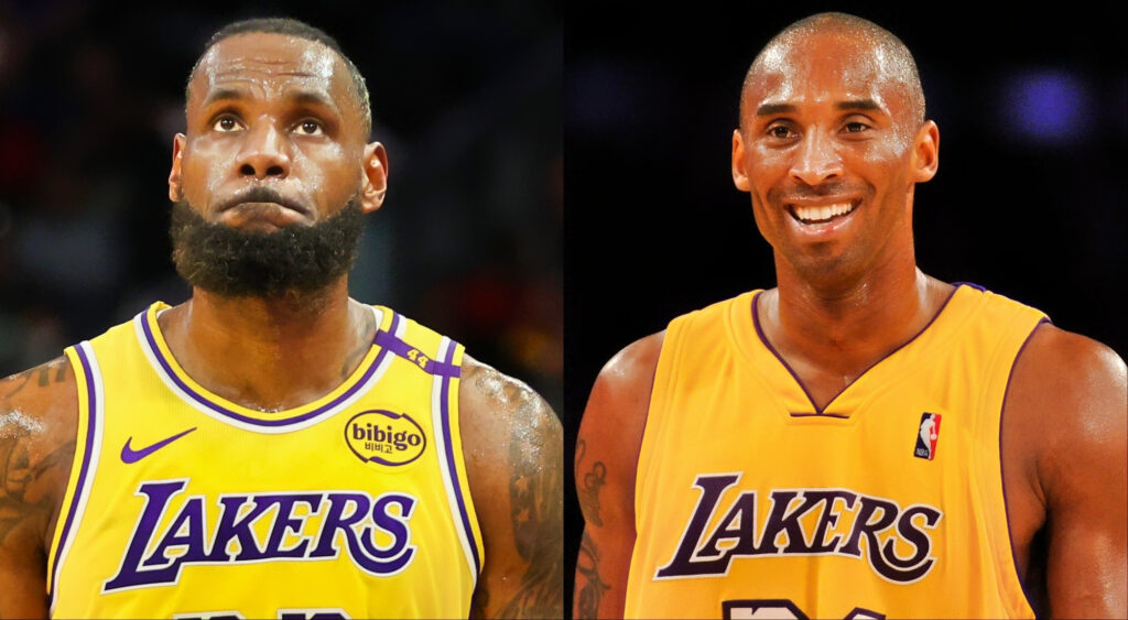 Comparison of LeBron James and Kobe Bryant's career achievements