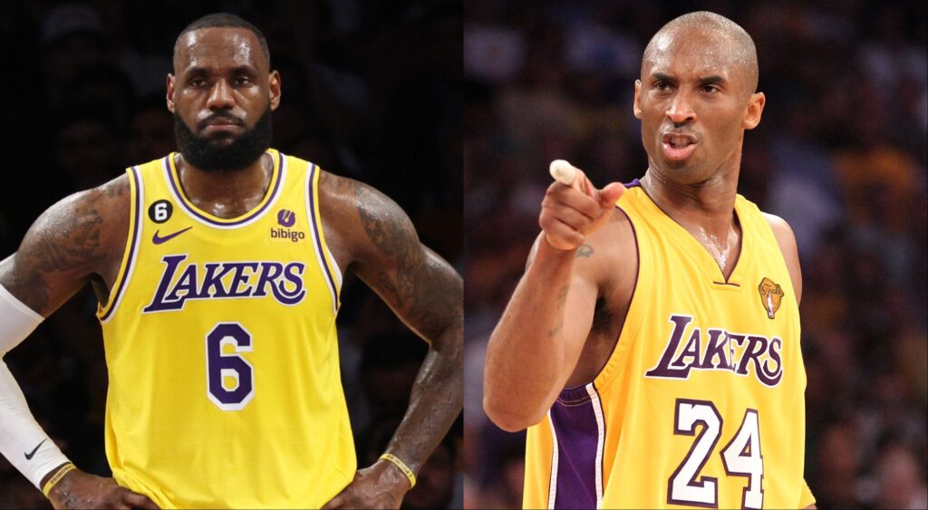 LeBron James and Kobe Bryant's championship and MVP records