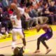 LeBron James aggressively slammed the ball into Ochai Agbaji's body