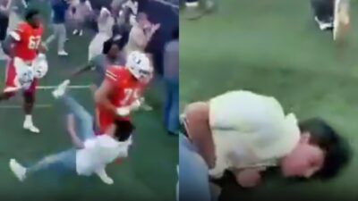 Miami Hurricanes player and Georgia Tech fan collision