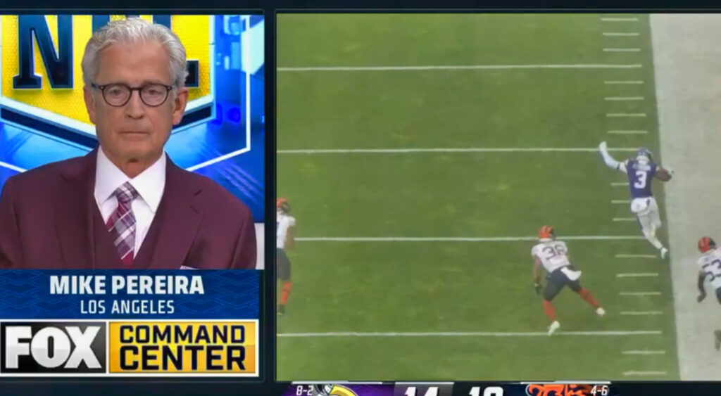 Mike Pereira explaining NFL rule during Minnesota Vikings win