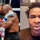 Mike Tyson and Jake Paul in boxing ring and Michael Irvin on podcast show