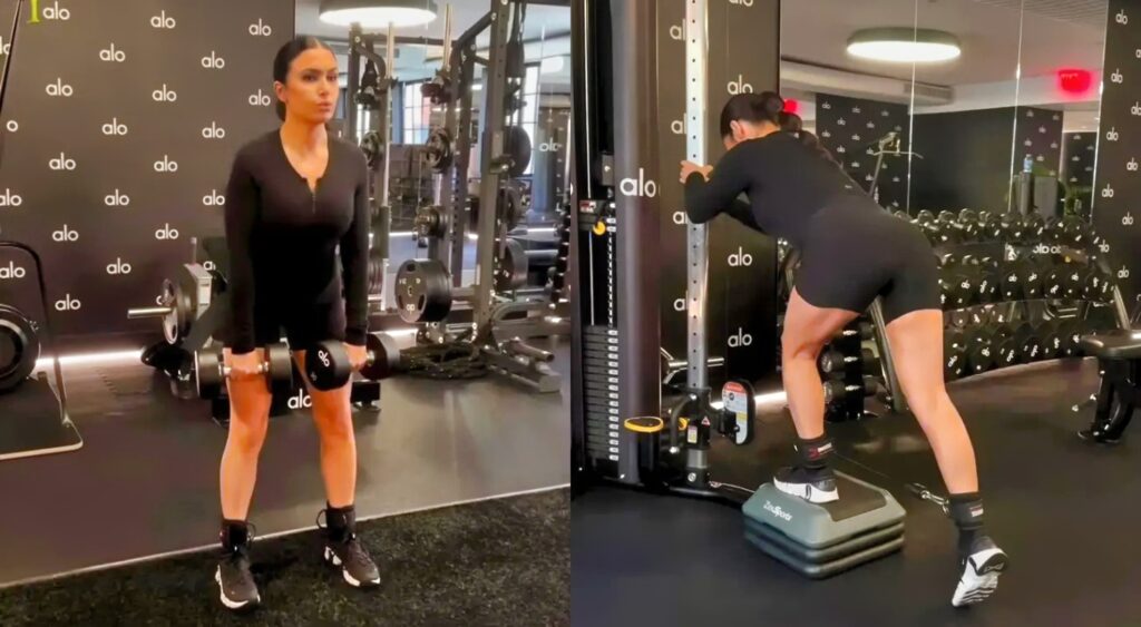 Molly Qerim working out