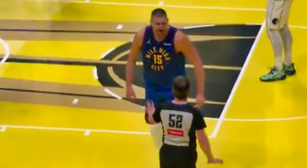 Cameras Caught Nikola Jokic Furiously Arguing With The Referee On-Court