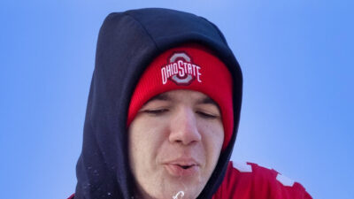 Ohio State fan spitting