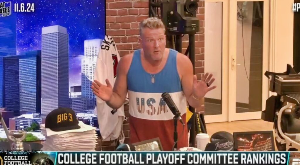 Pat McAfee telling a crazy CFP rumor