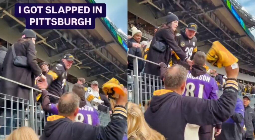 Pittsburgh Steelers and Baltimore Ravens fan altercation