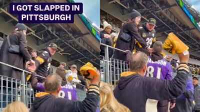 Pittsburgh Steelers and Baltimore Ravens fan altercation