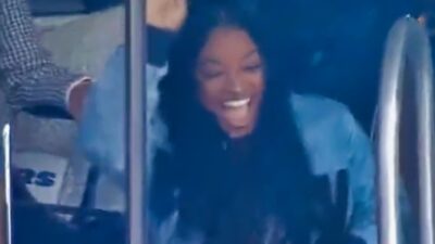 Simone Biles at Bears game