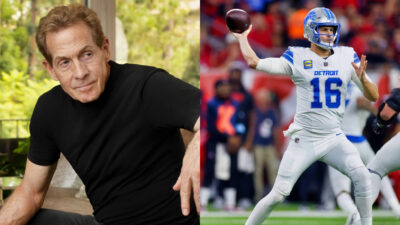 Photos of Skip Bayless and Jared Goff