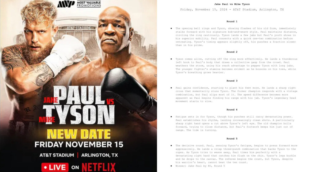 Social Media Is In Shock After Someone Leaked The Alleged "Script" For Mike Tyson vs. Jake Paul