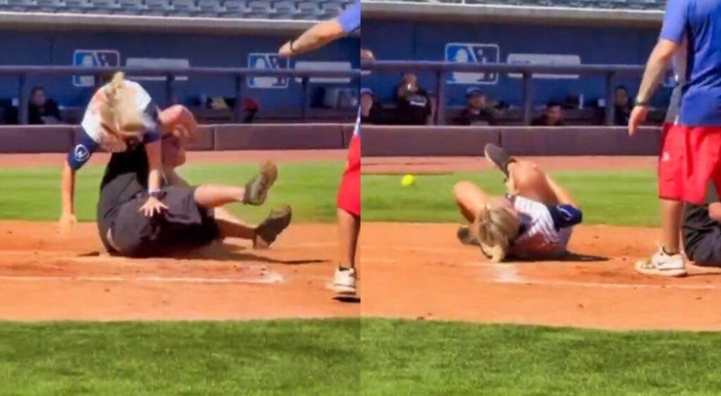 Collision at softball game