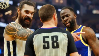 A former NBA champion criticized Draymond Green for hitting Steven Adams in the groin twice