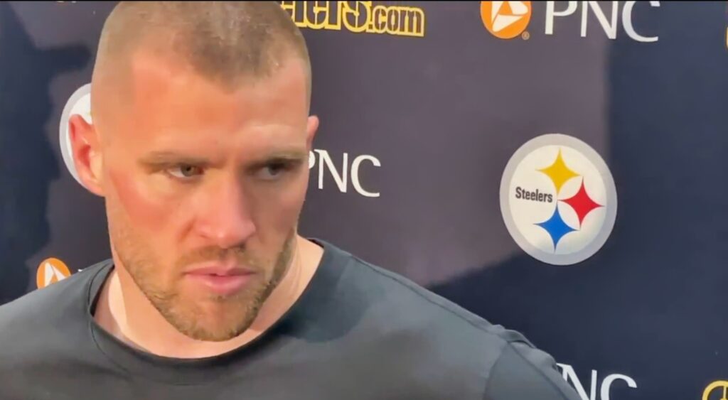 TJ Watt with a shaved head