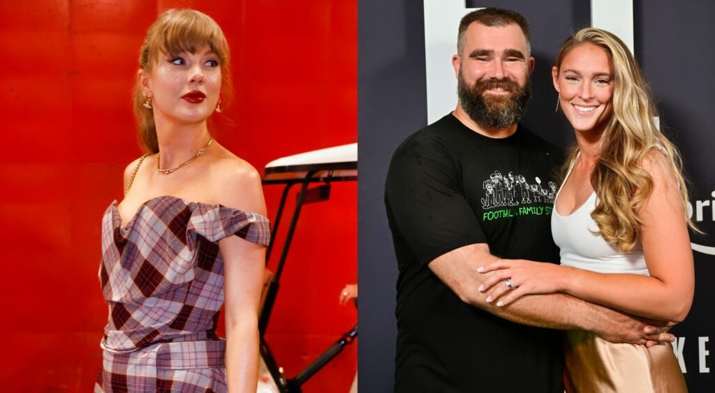 Taylor Swift, Jason Kelce, and Kylie Kelce