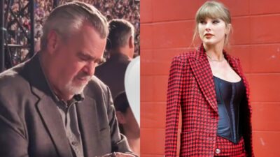 Taylor Swift at Arrowhead Stadium and Ed Kelce at concert)