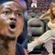 Terry Rozier on the court and Celina Powell posing at Miami Heat game