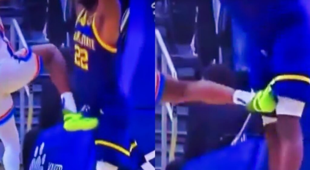 Shai Gilgeous-Alexander kicked Andrew Wiggins' private part during the Warriors win over OKC