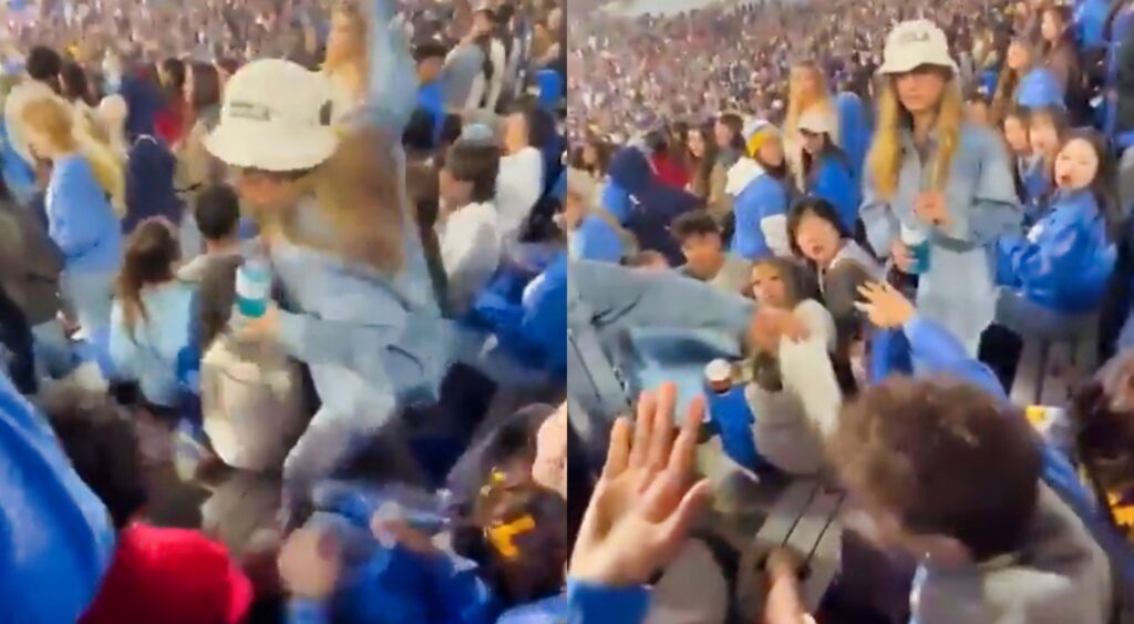 USC and UCLA fans in stands