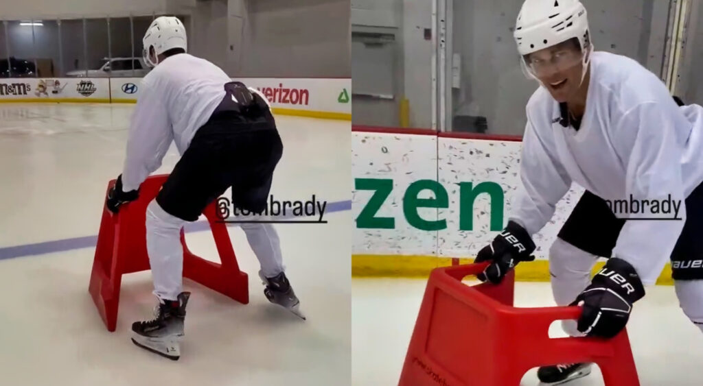 VIDEO: The Entire Internet Can't Get Enough Of Viral Video Of Tom Brady Learning How To Skate By One Of The Grestest NHL Enforcers Of All-Time