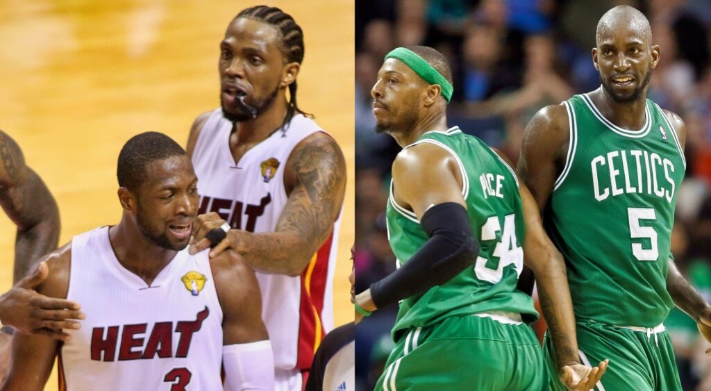 Dwyane Wade and Udonis Haslem shared their rivalry with Paul Pierce and Kevin Garnett