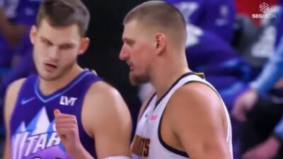 Cameras Captured Nikola Jokic Hysterically Leaving Walker Kessler Hanging For A Fist Bump