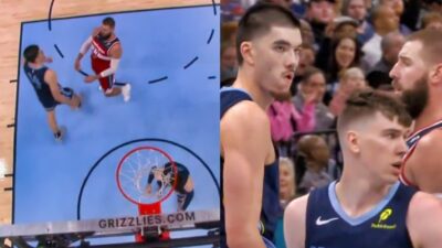 Zach Edey got into a heated exchange with the Wizards veteran Jonas Valanciunas