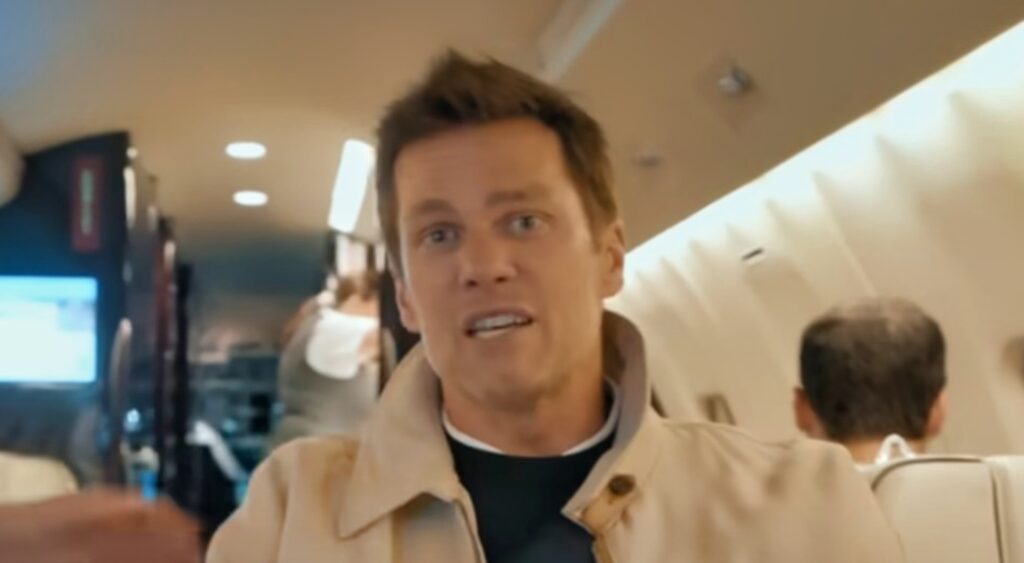 Tom Brady speaking in his private jet.