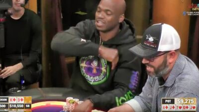 Adrian Peterson playing poker