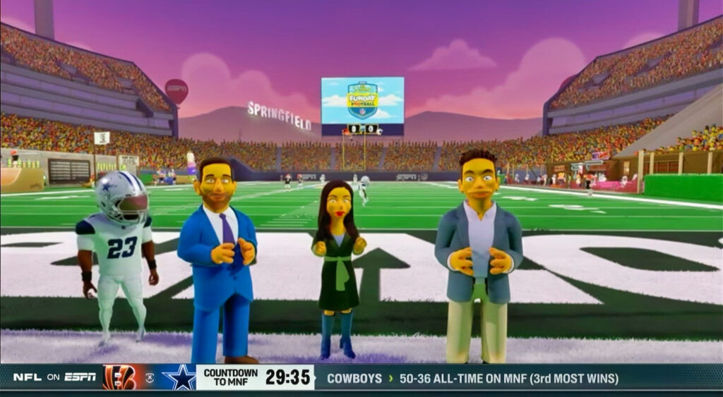 Announcers For The NFL And Simpsons Crossover Event