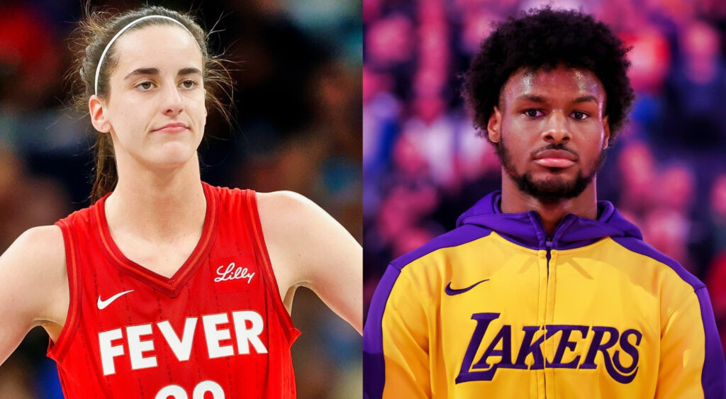 Former NBA Champion Claims Bronny James Can Defeat Caitlin Clark