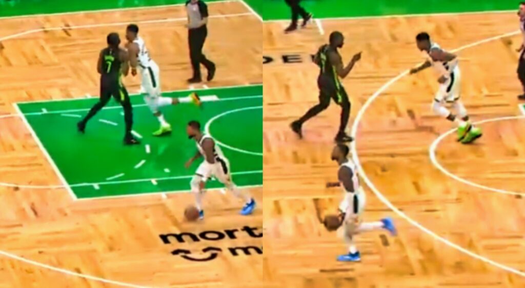 Jaylen Brown got a technical foul for taunting Giannis Antetokounmpo