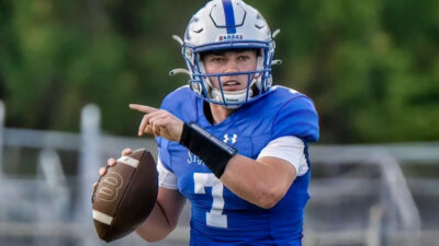 Chase Herbstreit holding football