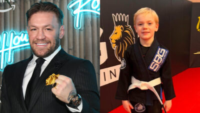 Conor McGregor celebrates his son's achievement