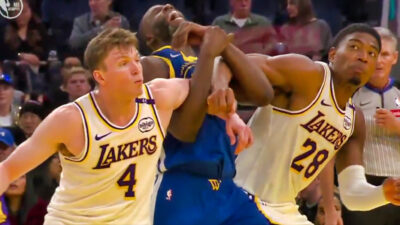 Draymond Green Pulls Off A Disgusting Move On Dalton Knecht And Rui Hachimura While Trying To Draw A Foul On The Free-Throw Line