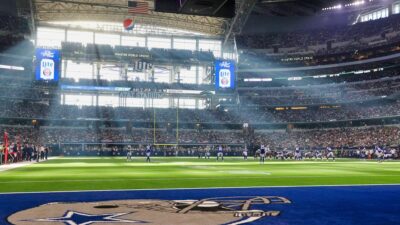 Sun glare at AT&T Stadium