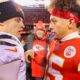 Joe Burrow and Patrick Mahomes on the field