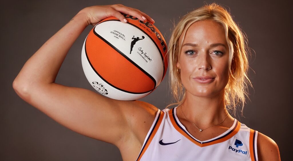 Sophie Cunningham posing with basketball