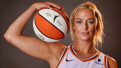 Sophie Cunningham posing with basketball