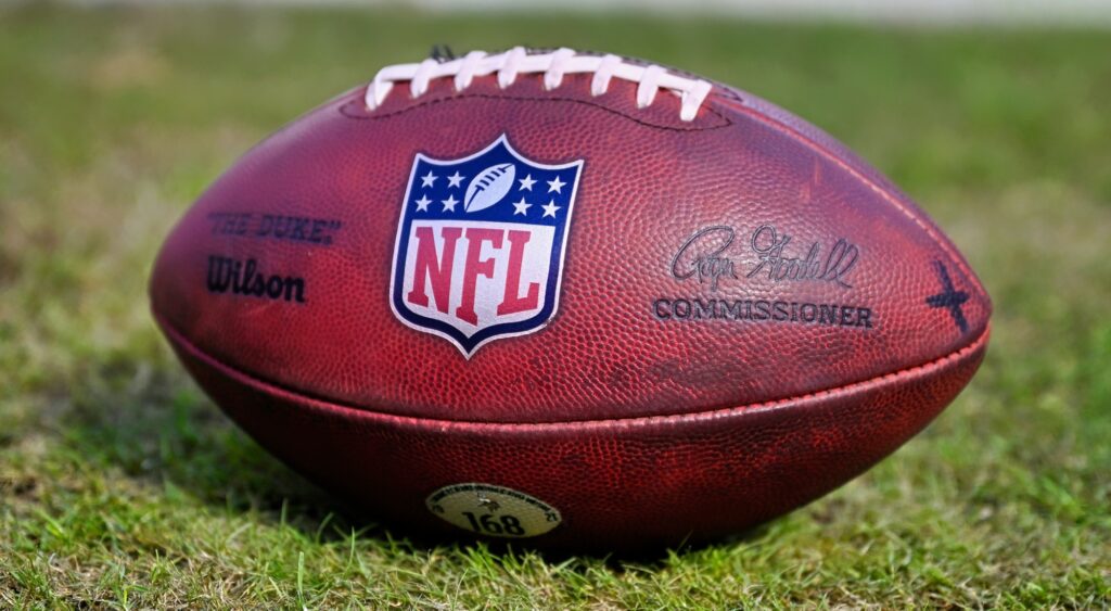 NFL football shown on field. The NFL schedule has undergone major changes for Week 17.