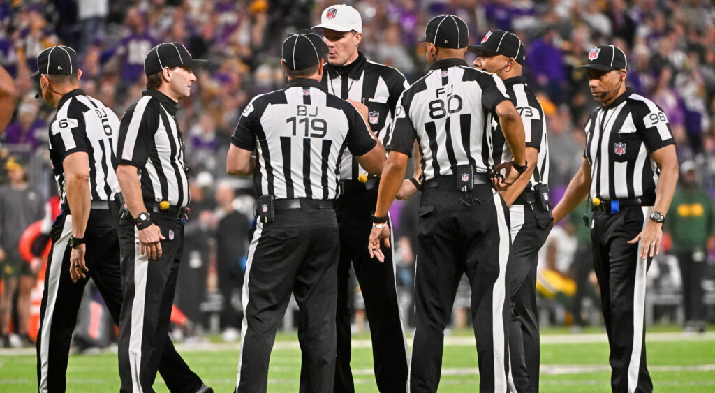 Photo of NFL referees for article on NFL rules