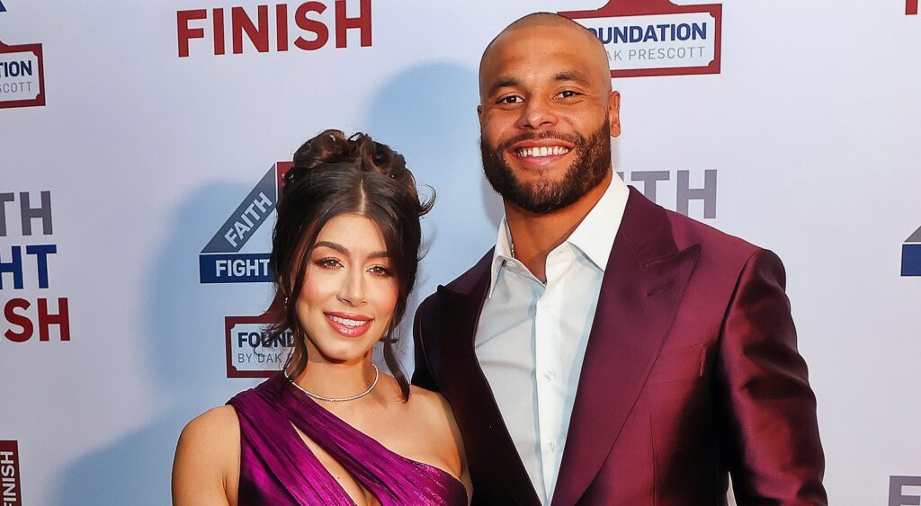 Dak Prescott and Sarah Jane Ramos posing