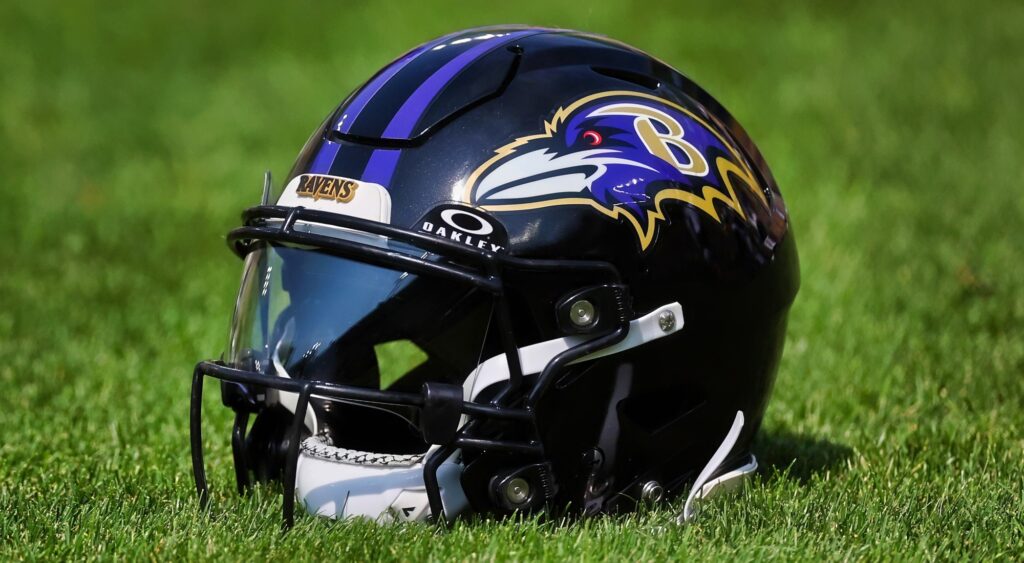 Baltimore Ravens helemt. The Ravens suspended Diontae Johnson