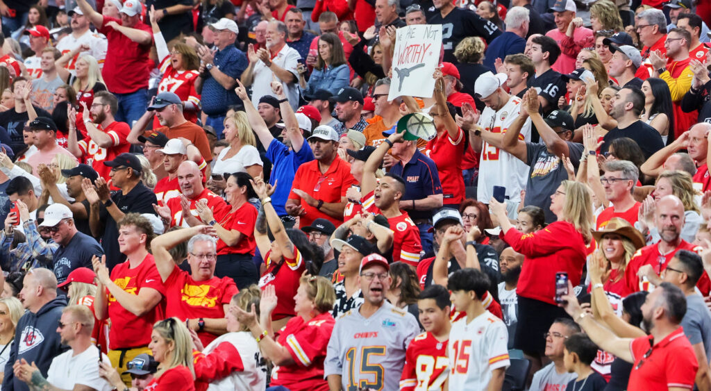 Kansas City Chiefs fans in stands