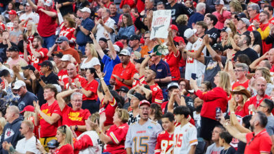 Kansas City Chiefs fans in stands