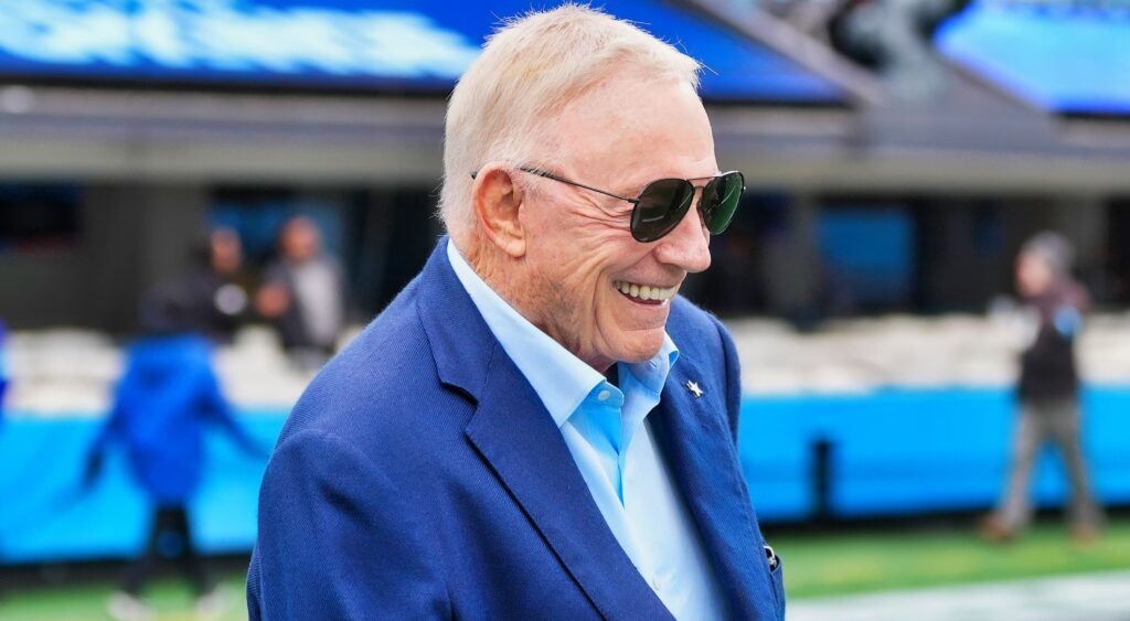 Jerry Jones on the field.