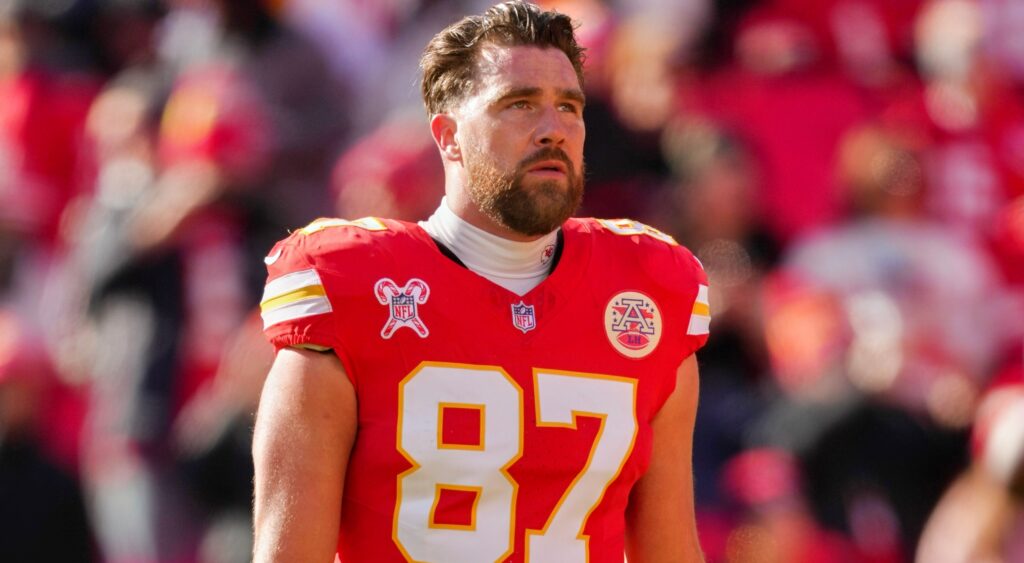 Travis Kelce in Chiefs jersey