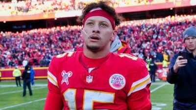 Patrick Mahomes in uniform