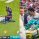 Miami Dolphins wide receiver Grant DuBose being carted off