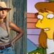 Haliey Welch posing in cowboy hat and The Simpsons character